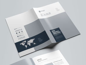 简约大气蓝色科技公司软件开发宣传册模板设计指南与素材获取